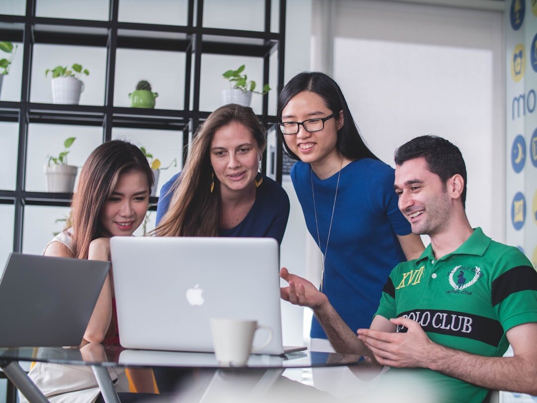 group of people discussing trends